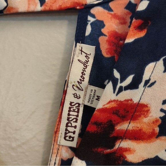 Gypsies And Moondust Long Sleeve Floral Print Romper Size Medium - Picture 5 of 16